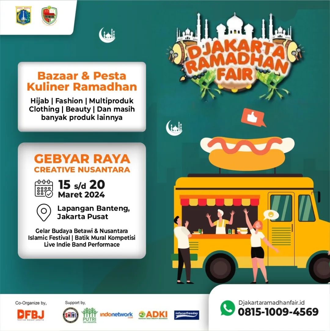 Mari Meriahkan DJakarta Ramadhan Fair 2024 di Lapangan Banteng Pertengahan Bulan Ini, Simak Berikut 8 Ragam Acaranya!