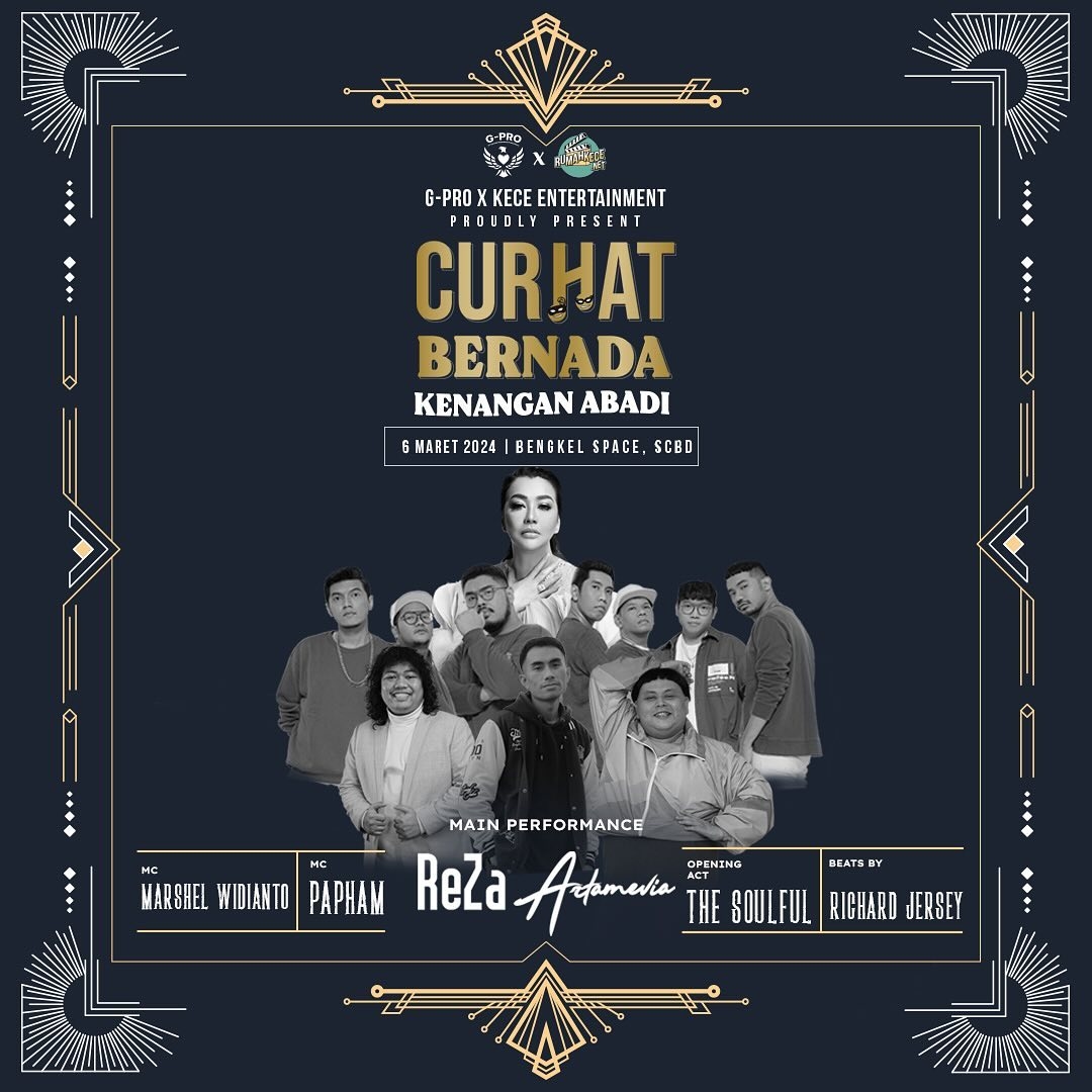 Konser Reza Artamevia hingga Richard Jersey di Bengkel Space SCBD Jakarta pada Rabu 6 Maret 2024, Tema: Curhat Bernada Kenangan Abadi