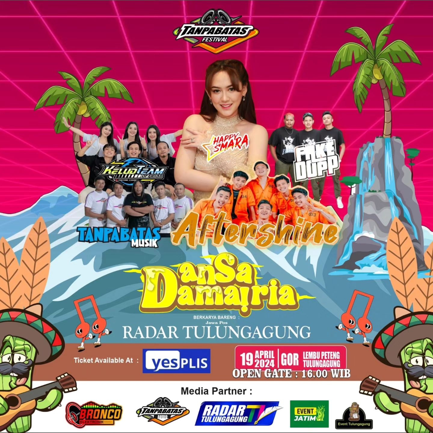 Warga Tulungagung Bersiaplah! DANSA DAMAIRIA FEST 2024 Akan Menghadirkan Happy Asmara, Aftershine hingga Fake Dopp, Catat Tanggalnya