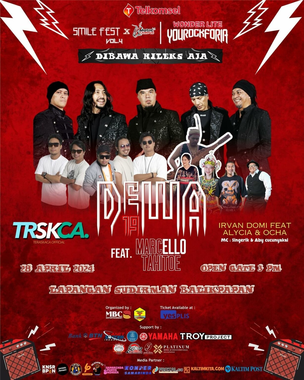 JANGAN LUPA! Akhir Pekan Ini Ada Konser Dewa 19 Feat Ello di Stadion Sudirman Balikpapan, Dibawa Rileks Aja