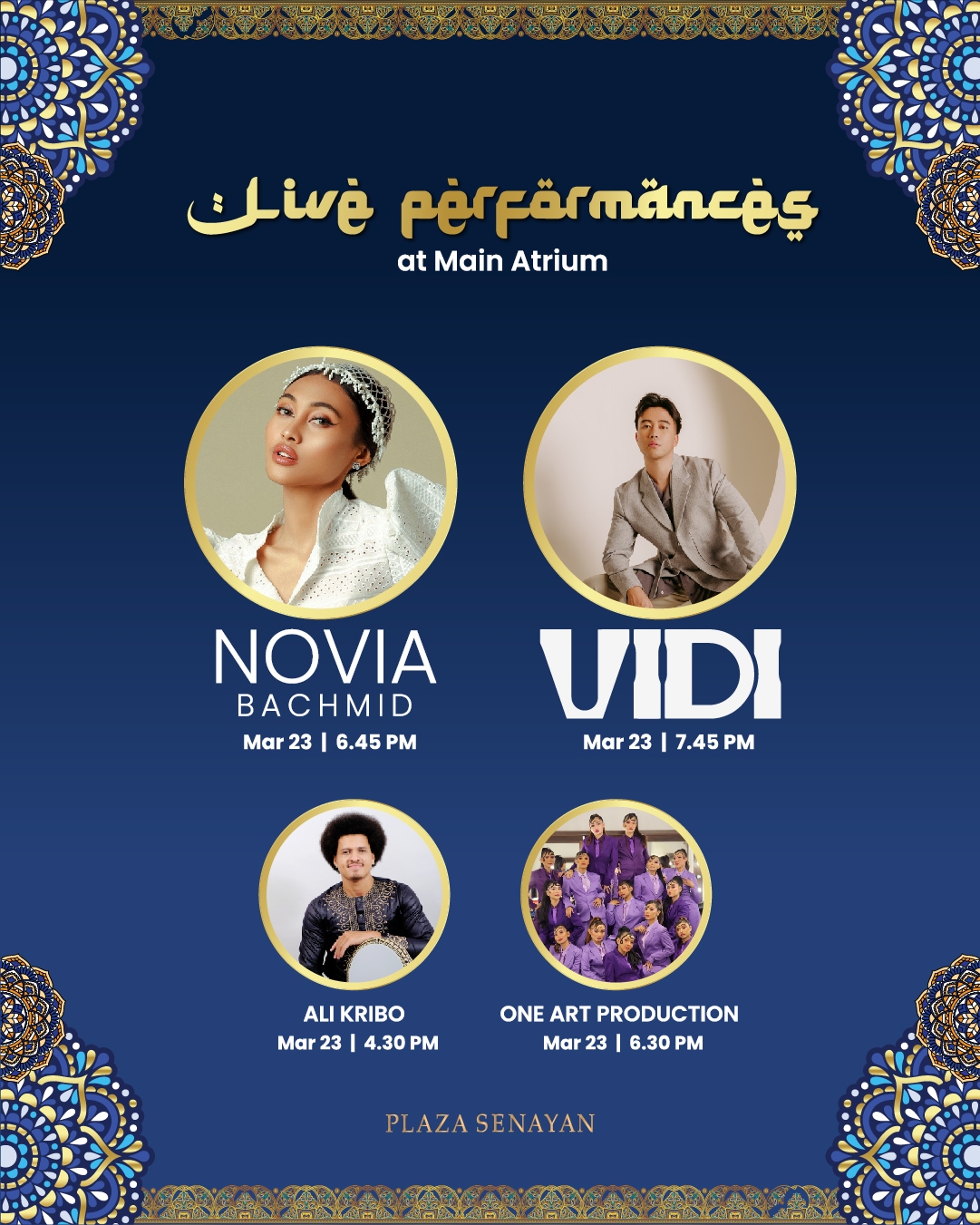 Semarak Ramadhan di Plaza Senayan Akhir Pekan ini, Ada Pentas Musik Menampilkan Novia Bachmid, Vidi Aldiano hingga Ali Kribo, GRATIS!