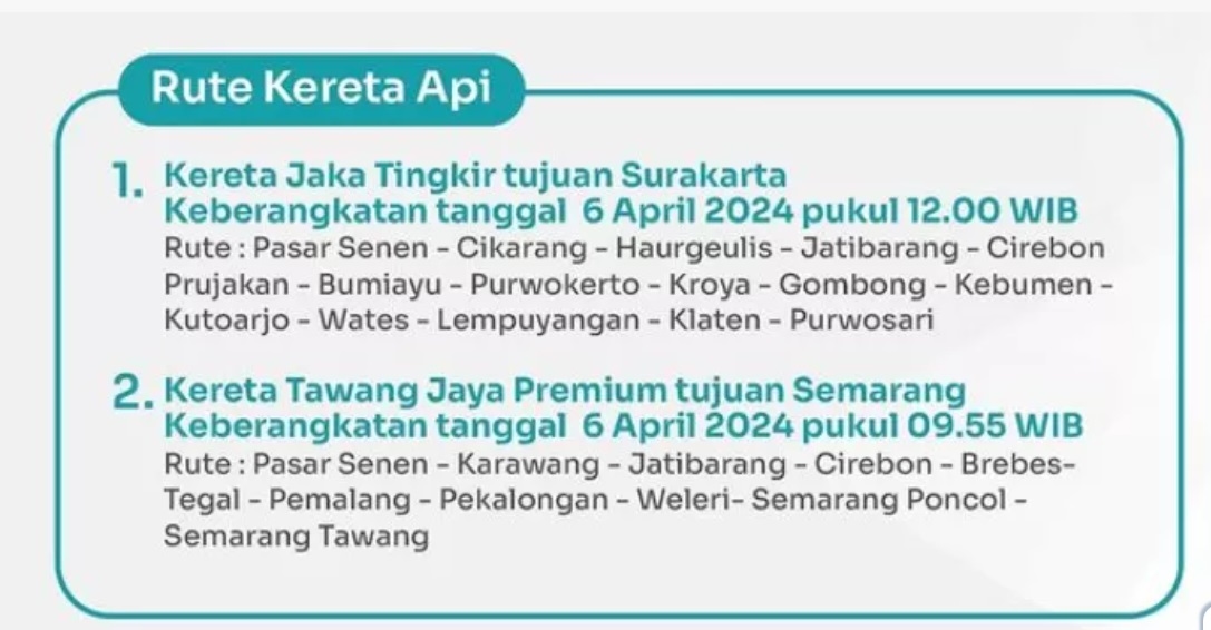 MUDIK GRATIS NAIK KERETA: PT Angkasa Pura Buka Pendaftaran Peserta Mudik Mulai Hari Ini, Rute Surakarta dan Semarang, Cek Syarat dan Jadwal Berangkat