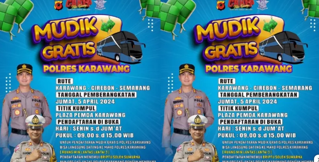 SEGERA DAFTAR! Mudik Gratis Polres Karawang Tujuan Cirebon dan Semarang, Simak Info Selengkapnya di Sini