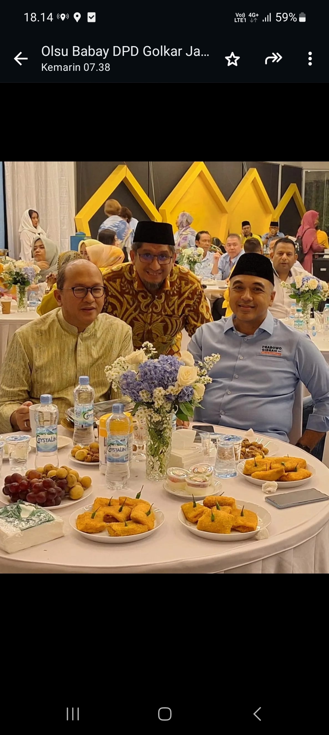 Setelah TKN Prabowo-Gibran Dibubarkan, Olsu Babay Dukung Rosan Roeslani Jadi Ketua Paguyuban Solidaritas Nasional