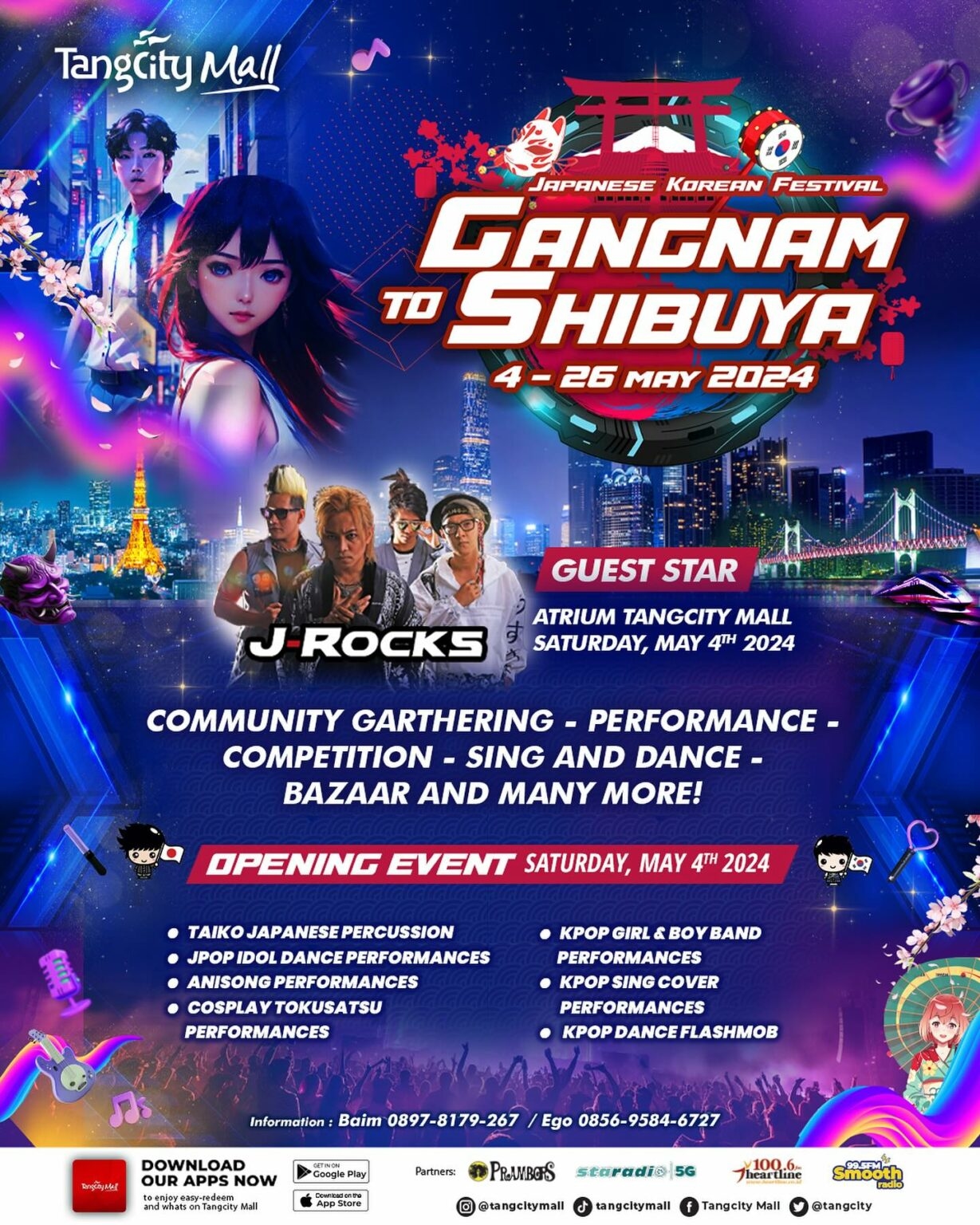 Kemeriahan di Tangcity Mall: Ada Festival Budaya Jepang dan Korea, Gangnam to Shibuya Dibuka Konser J-Rocks, Berikut Rangkaian Acaranya