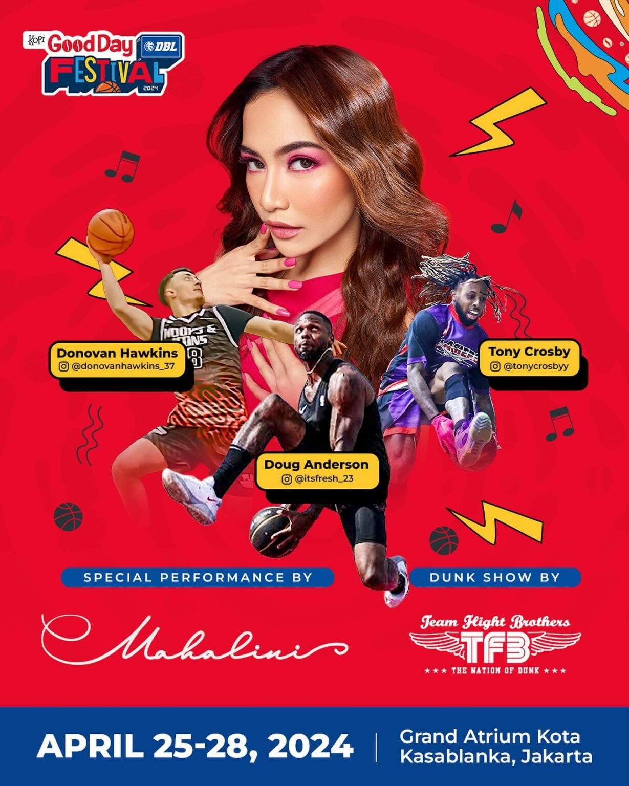 Mahalini Bakal Goyang DBL Festival 2024 di Mall Kota Kasablanka Akhir April Ini, Saksikan Juga Atraksi Dunk dari Team Flight Brothers