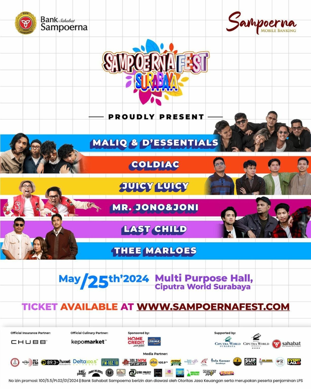 HADIRI! Sampoerna Fest 2024 di Surabaya, Ada Juicy Luicy, Coldiac, Last Child, hingga Mr. Jono Joni, Cek Tanggalnya di Sini