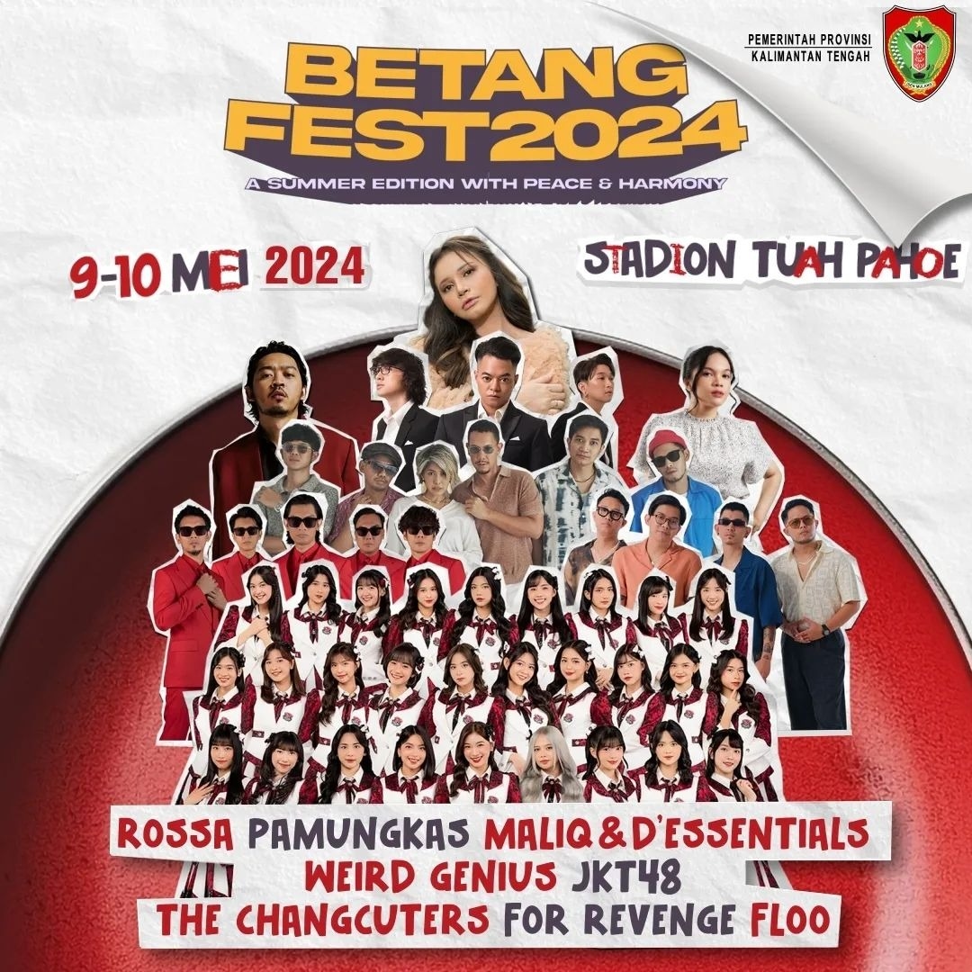 CATAT! Rossa, JKT48 hingga The Changcuters Bakal Manggung di Betang Fest 2024, Cek Lokasi dan Tanggal Acaranya