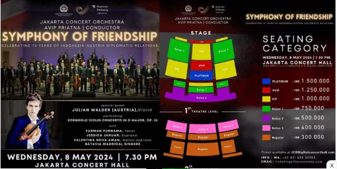 Konser Orkestra Symphony of Friendship Digelar Akhir Pekan ini, Segera Beli Tiketnya! Segini Harganya