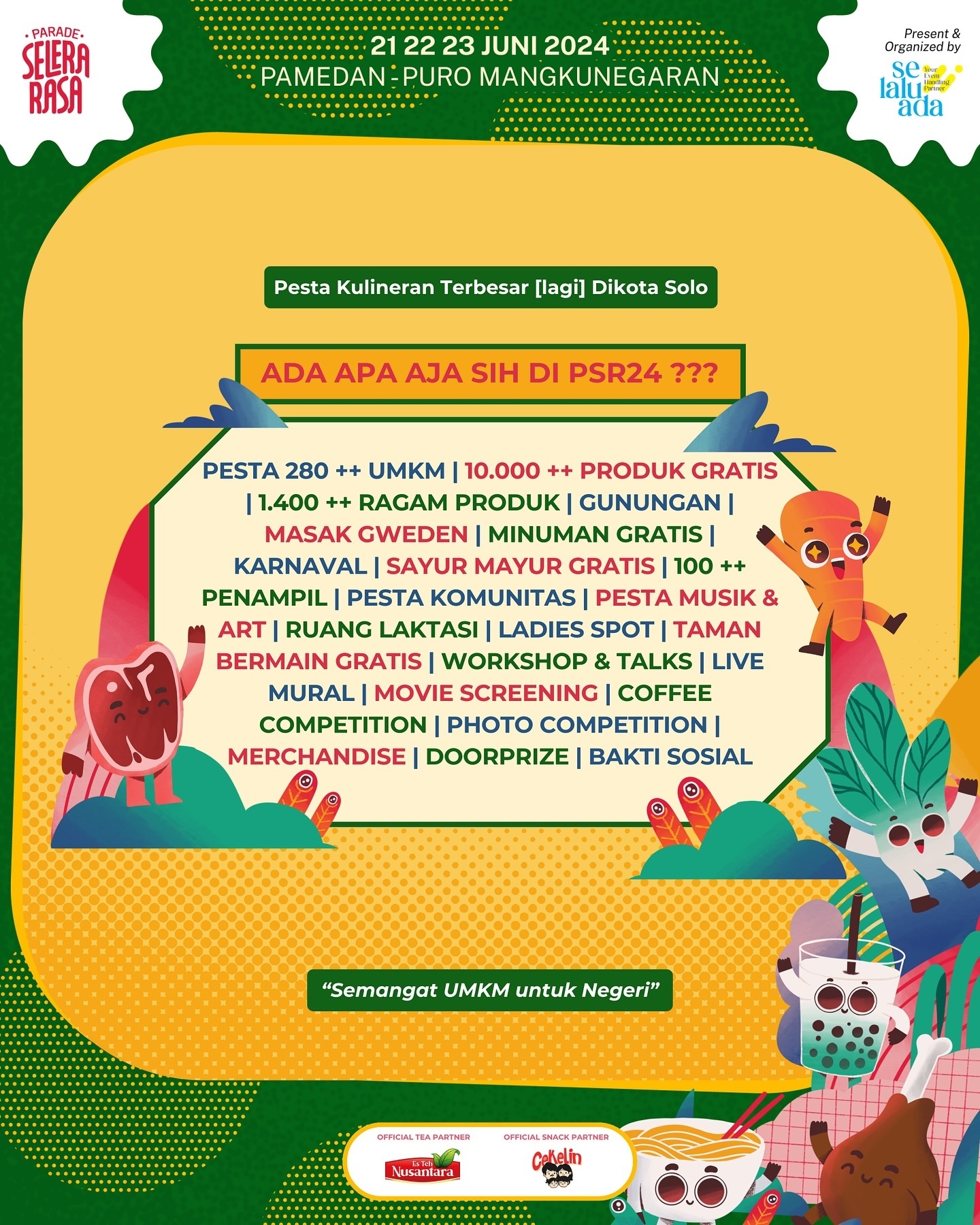 Jangan Lewatkan! Festival Kuliner Terbesar di Jawa Tengah: Parade Selera Rasa 2024, Bakal Digelar di Surakarta, Catat Tanggalnya