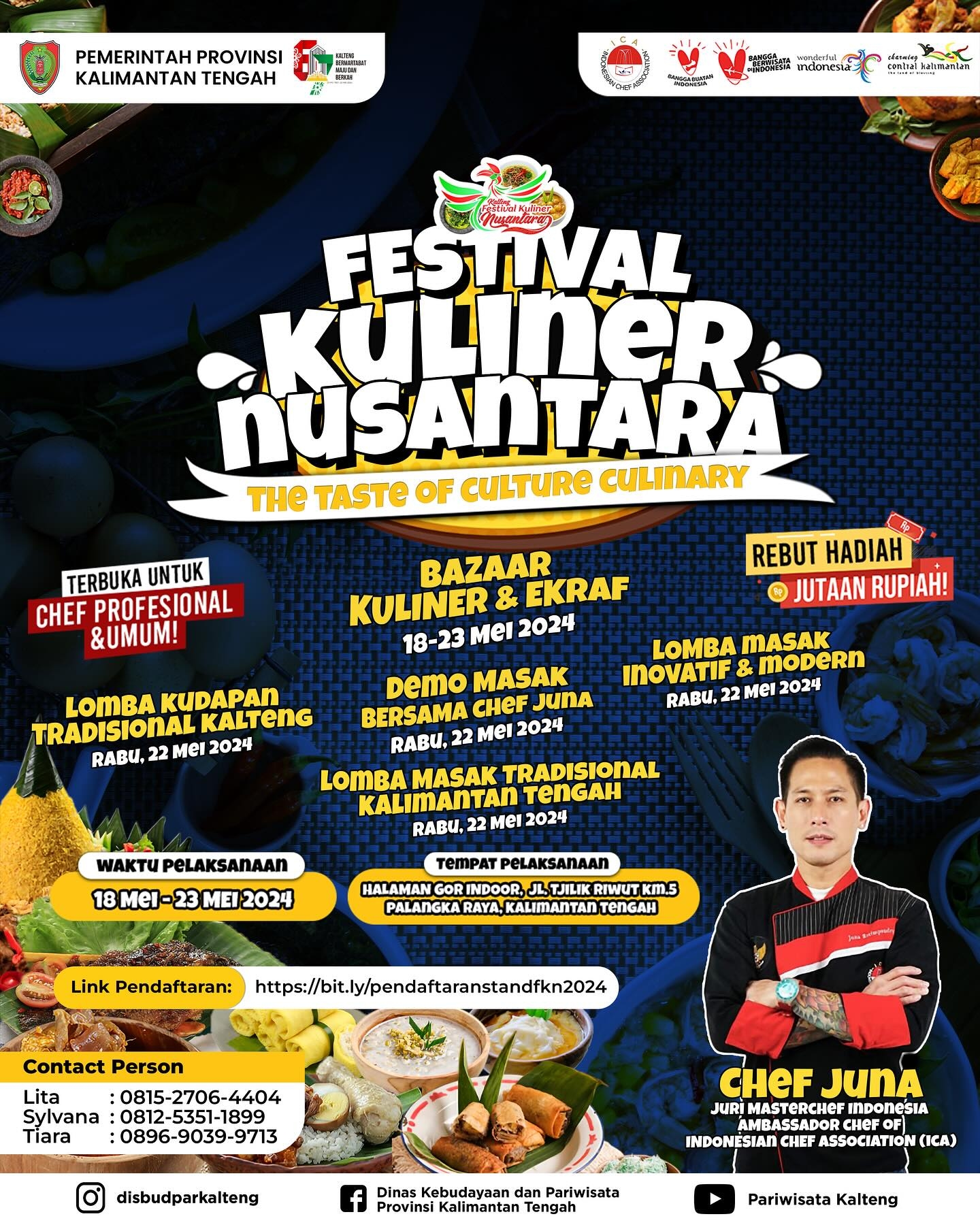 Festival Kuliner Nusantara Bakal Digelar 18-23 Mei 2024, Ada Lomba hingga Demo Masak Bersama Chef Juna, Cek Lokasinya di Sini