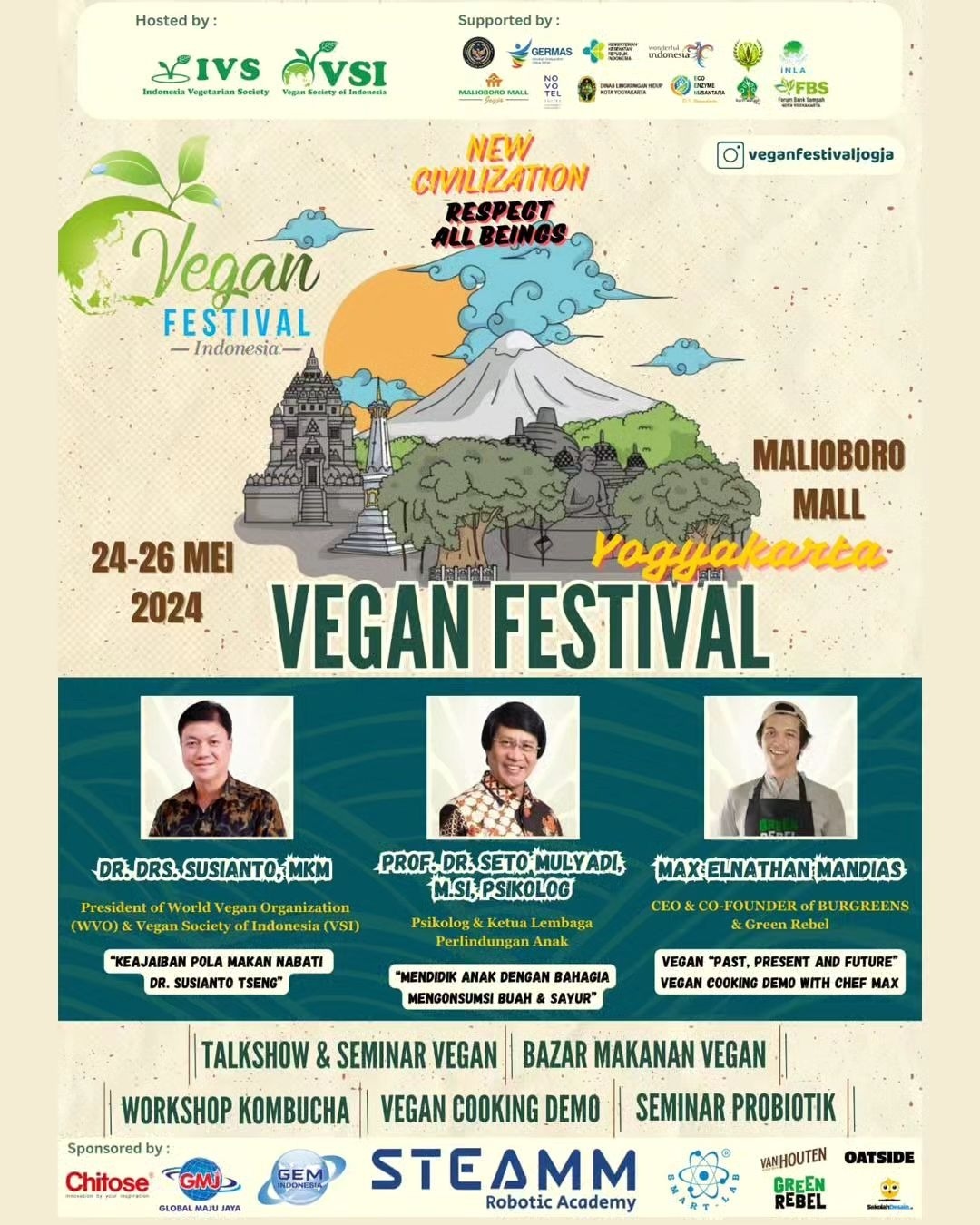 GRATIS! Vegan Festival Indonesia 2024 Bakal Digelar di Malioboro Jogjakarta Akhir Pekan Ini, Simak Rangkaian Acaranya