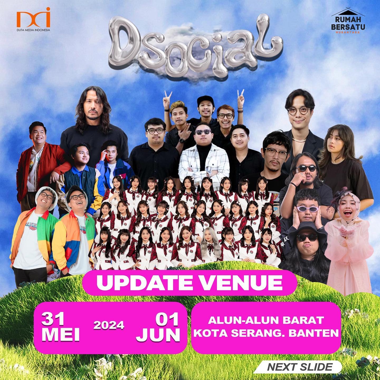 D'Social Fest 2024: Konser Dua Malam Berturut-turut di Alun-alun Serang, Ada JK48, Guyon Waton, Feel Koplo hingga MR. Jono & Joni, Segini Harga Tiket