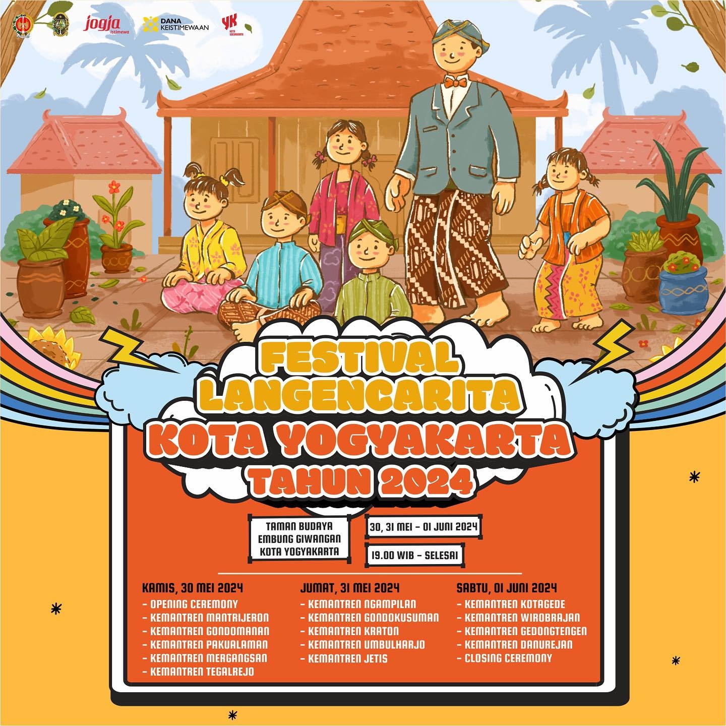 Warga Jogja Bersiaplah! Besok Ada Festival Langencarita 2024 di Amphitheater Taman Budaya Embung Giwangan, Catat Waktunya