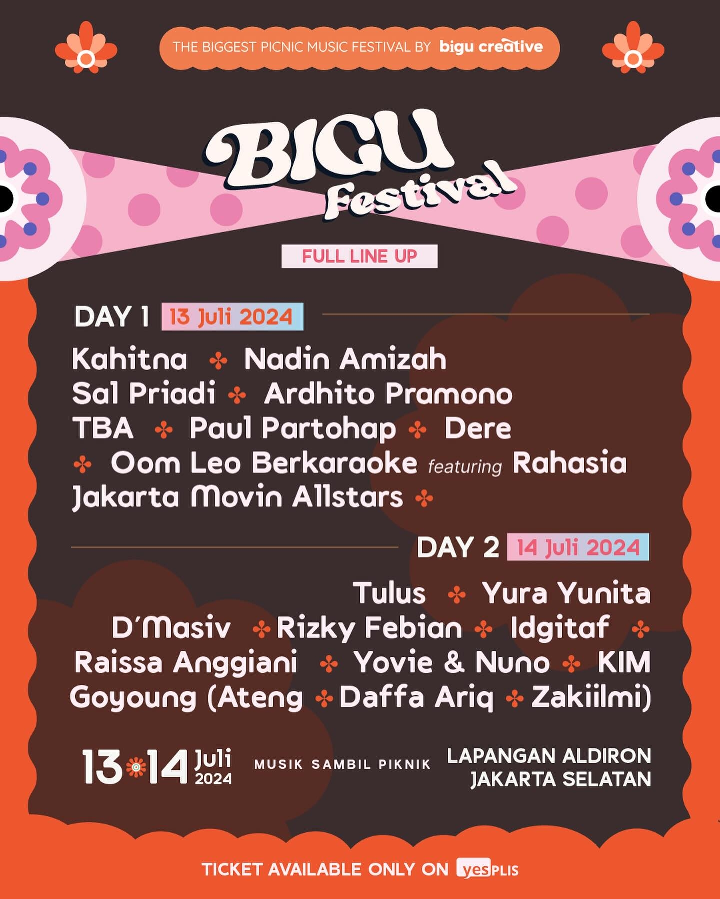 MAU Nonton Musik Sambil Piknik? Ke Bigu Festival 2024 Aja. Ada Kahitna, Nadin Amizah, Tulus, Yura Yunita dan Masih Banyak Lagi, Catat Tanggalnya