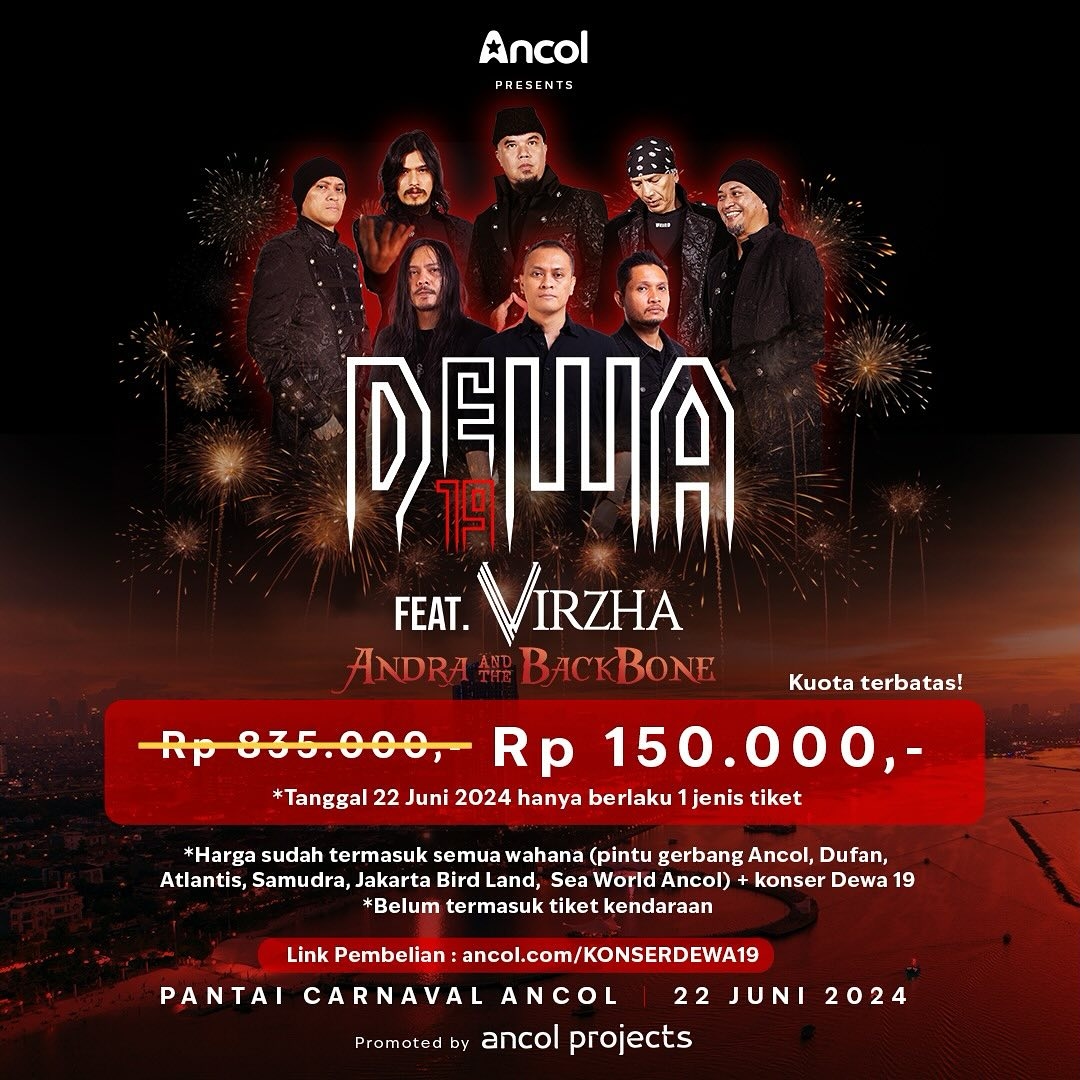 Jangan Lupa! Konser Dewa 19 feat Virzha Hari Ini di Jakarta, Cek Informasi Lengkapnya di Sini