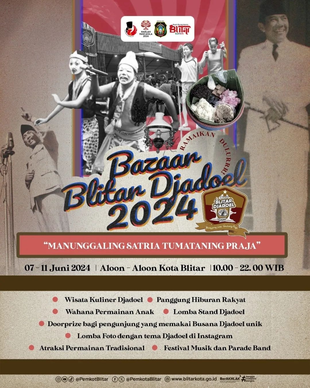 Mau yang Jadul-jadul? Datang Aja ke Bazaar Blitar Djadoel 2024 di Alun-alun Blitar Akhir Pekan ini, Simak Rangkaian Acaranya