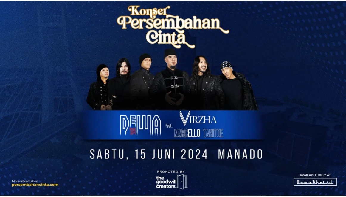 AKHIR PEKAN INI! Dewa 19 feat Virzha dan Ello Bakal Konser di Lapangan Pohon Kasih Manado, Segini Harga Tiketnya