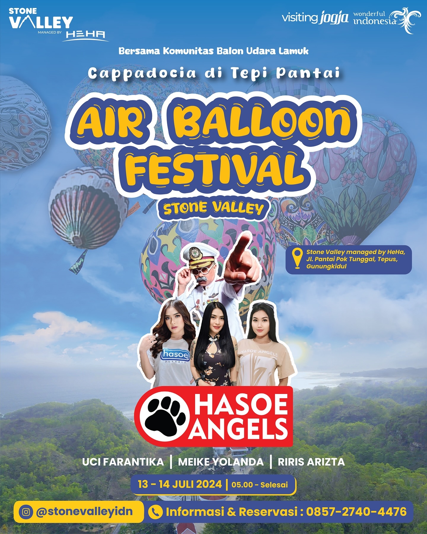 YUK! Nikmati Keindahan Pantai Gunungkidul Sambil Goyang Dangdut Bersama Hasoe Angels di Festival Balon Udara Stone Valley, Catat Tanggalnya
