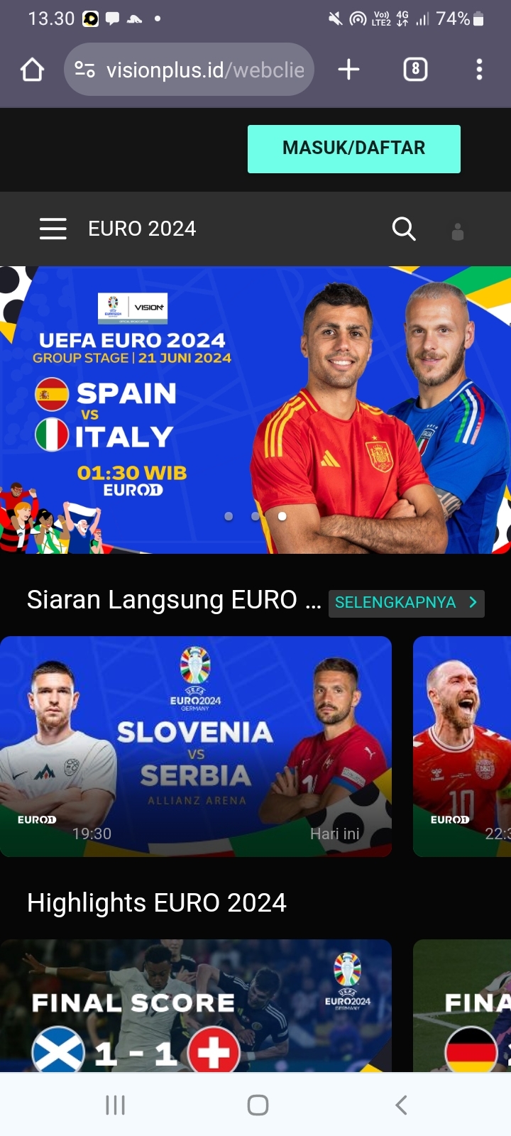 LINK LIVE STREAMING Italia Vs Spanyol, Catatan Pertemuan dan Prediksi Skor 2-1