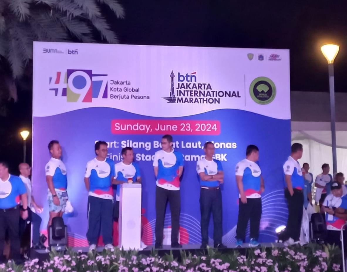 WOW! 13 Ribu Orang Ikut Jakarta International Marathon 2024 Pagi Ini, Start di Monas dan Finish di GBK Senayan, Dibuka Pj Gubernur Heru Budi