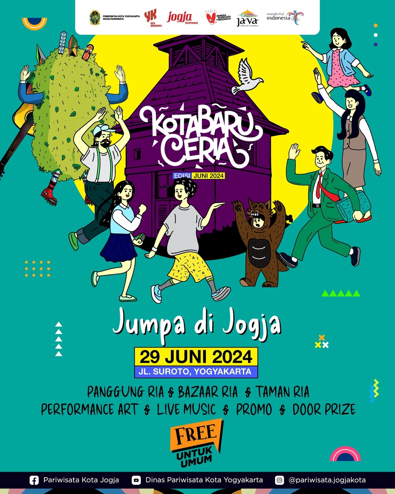 HIBURAN GRATIS! Kotabaru Ceria Kembali Jumpa di Jogja pada Penghujung Juni 2024, Simak Rangkaian Acaranya