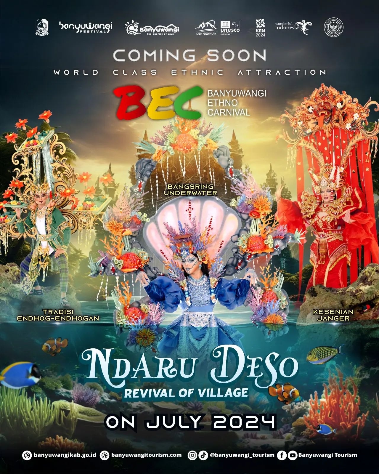 SAKSIKAN! Banyuwangi Ethno Carnival 2024 Segera Digelar, Menghidupkan Kembali Warisan Budaya Desa, Berikut Rangkaian Acaranya