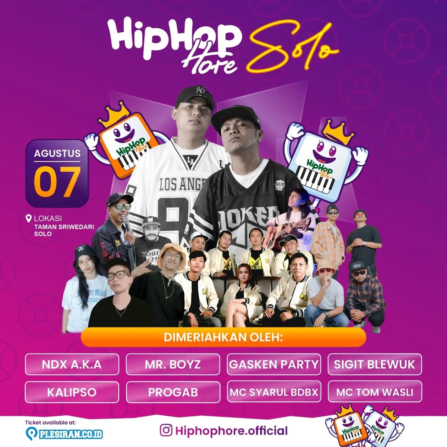 SERBU! Konser HIP HOP HORE Menghadirkan NDX AKA hingga Mr. Boyz di Taman Sriwedari Solo, Catat Tanggalnya dan Beli Tiketnya dari Sekarang