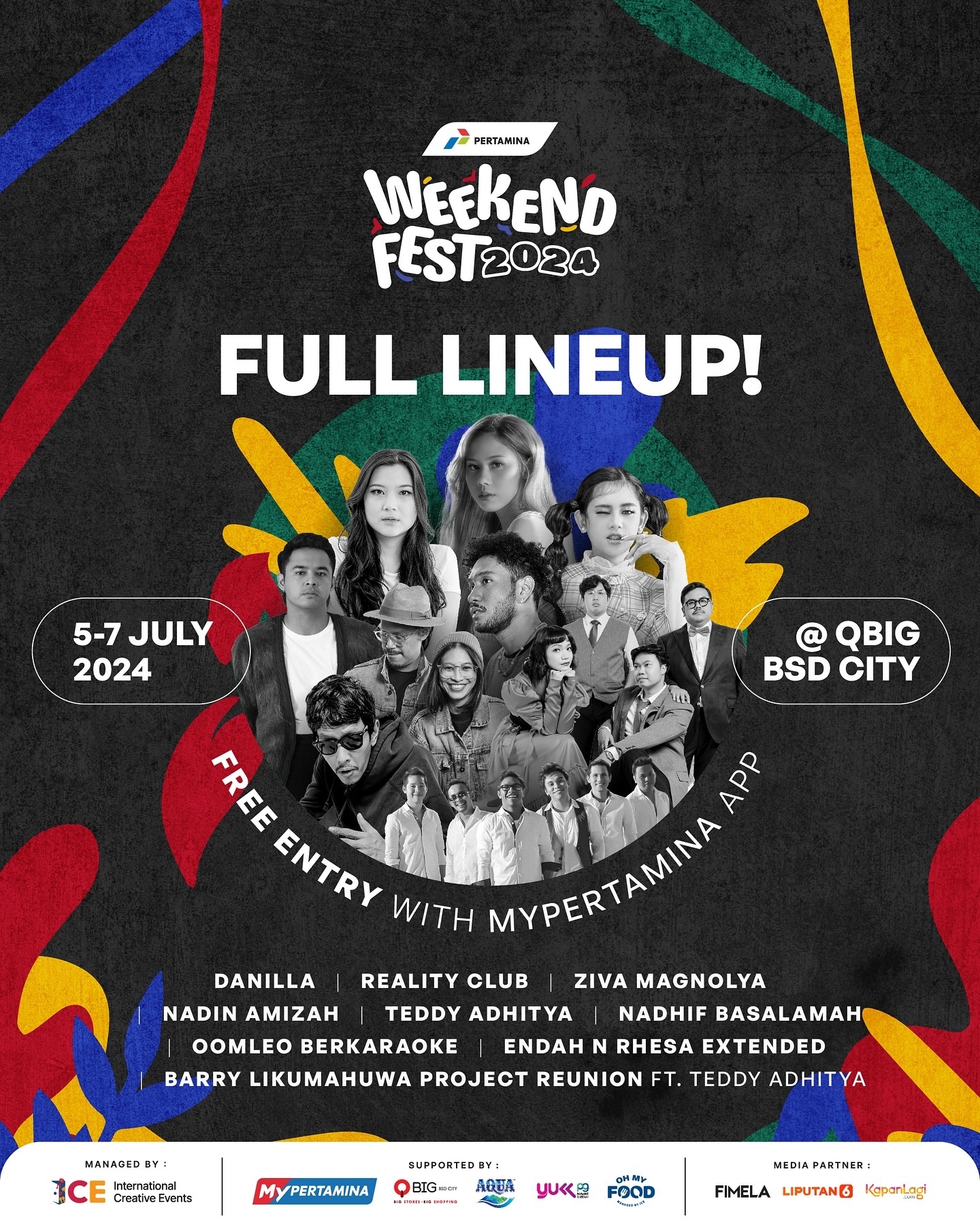 KONSER GRATIS! Weekend Fest 2024 Digelar di QBig BSD Tangerang, Ada Nadin Amizah, Danilla, Reality Club dan Masih Banyak Lagi, Ini Syarat Masuknya