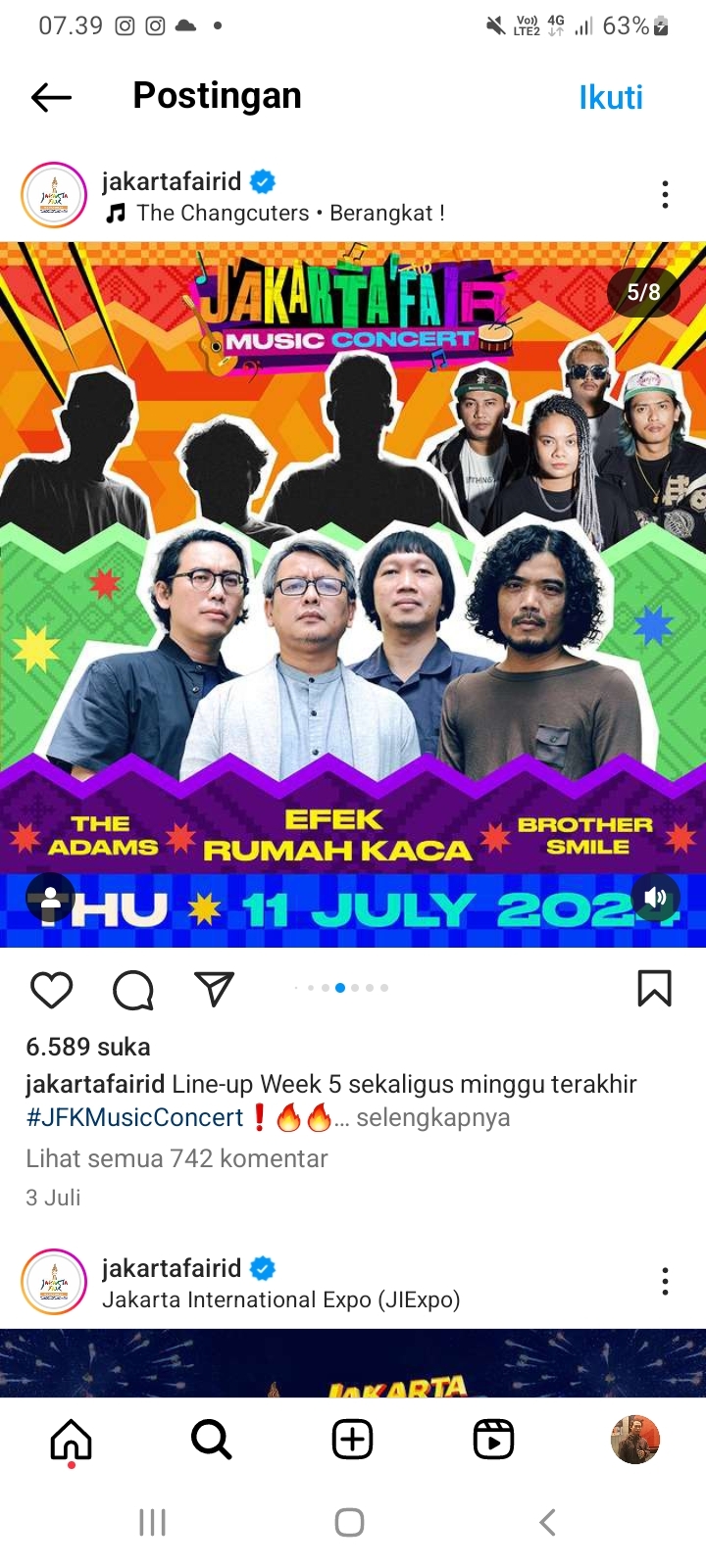 Jangan Lupa Datang, Seru-seruan di Konser Jakarta Fair 2024 Malam Ini Tampil Efek Rumah Kaca, Brothers Smile dan The Adams