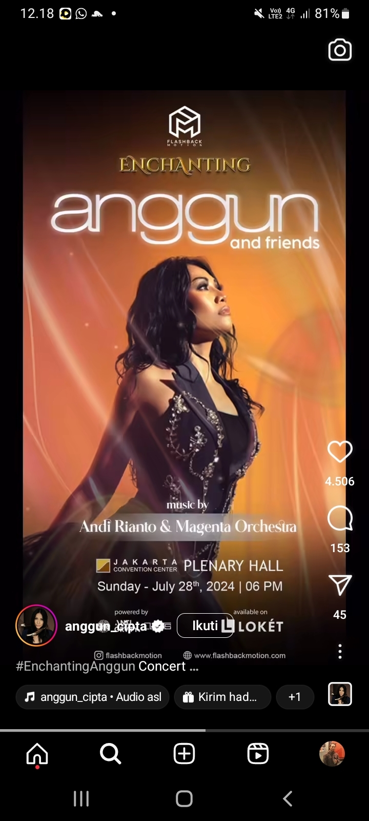Buruan, Tiket Konser Tunggal Anggun C Sasmi Hampir Habis Terjual, Digelar 28 Juli 2024, Simak Informasinya di Sini