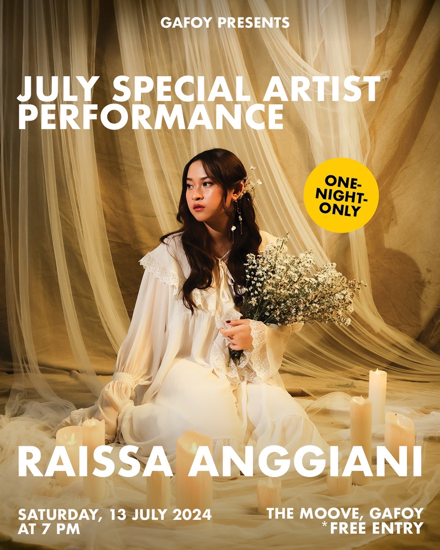 KONSER GRATIS Sabtu Malam Minggu! Raissa Anggiani Bakal Manggung di The Moove Gafoy Kelapa Gading, Cek Lokasinya di Sini