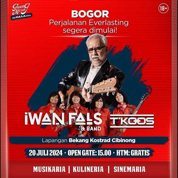 JANGAN LUPA! Nonton Konser Gratis Iwan Fals di Bogor Akhir Pekan Ini, Berikut Barang-barang yang Tidak Boleh Dibawa