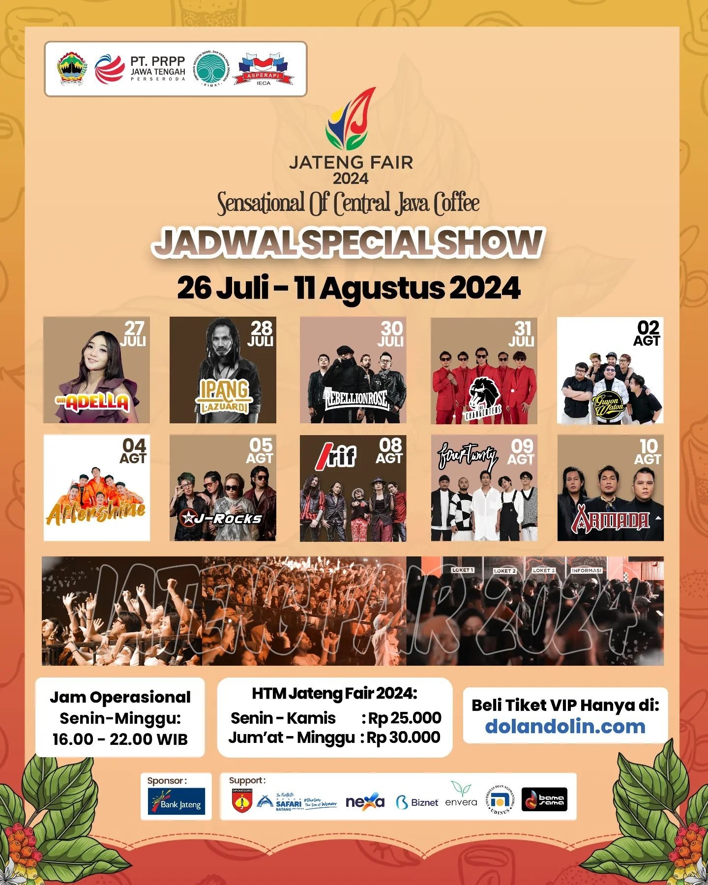 SIMAK! Daftar Line-up dan Jadwal Manggung Artis di Jateng Fair 2024, Tanggal 26 Juli hingga 11 Agustus 2024, Lengkap dengan Harga Tiketnya,