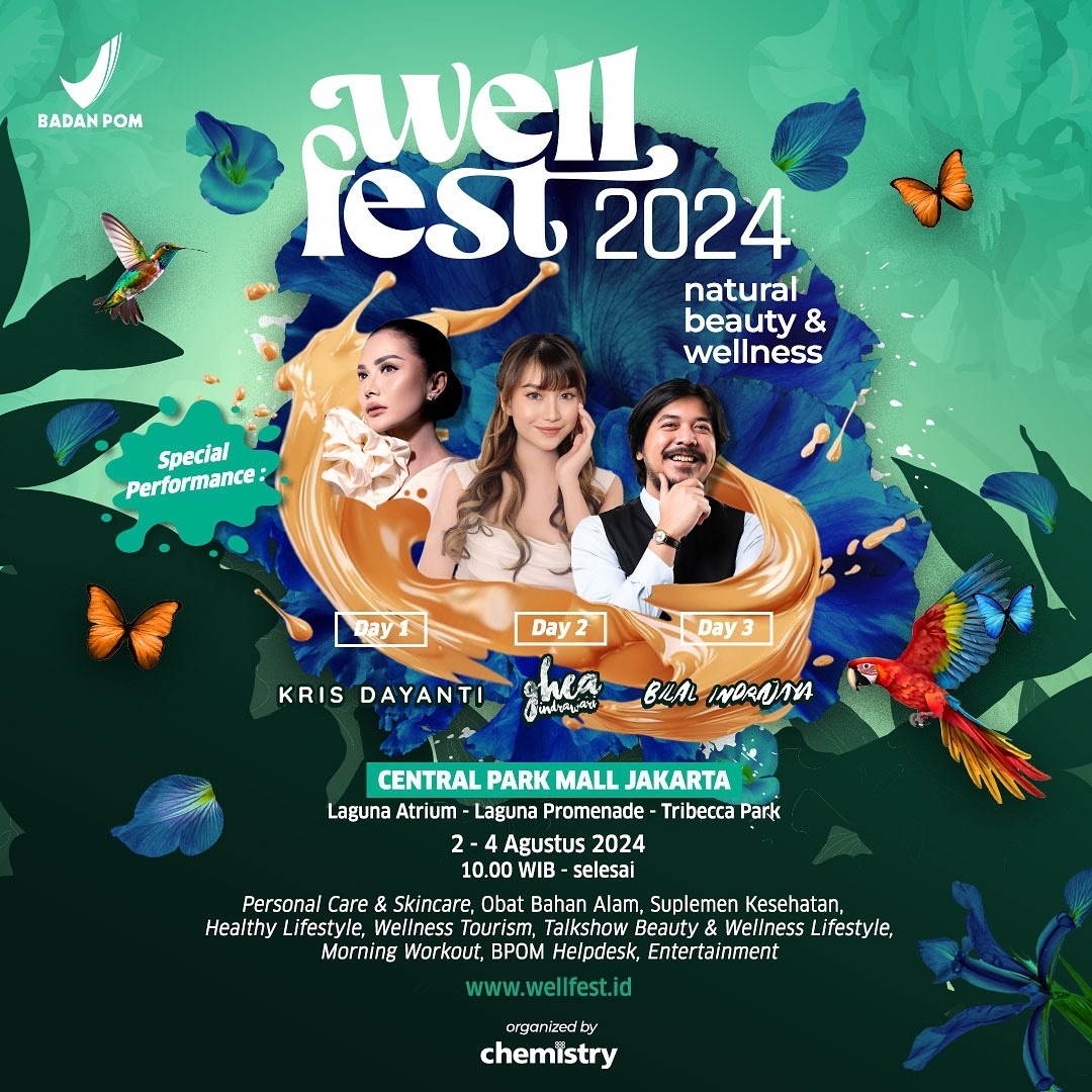 KONSER GRATIS! Krisdayanti, Ghea Indrawari dan Bilal Indrajaya di Well Fest 2024: Pameran Produk Kecantikan di Central Park Mall, Catat Tanggalnya