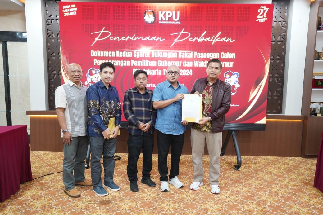 KPU DKI Terima Perbaikan Dokumen Tahap Kedua Dharma-Kun, Jumlahnya Melebihi Syarat Minimal