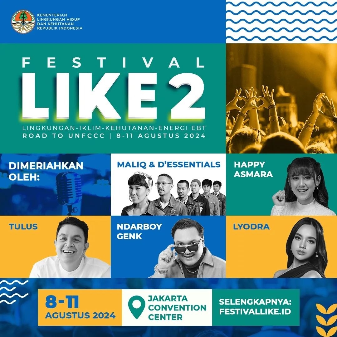 GRATIS! Konser 4 Hari Berturut-turut di JCC Senayan, Menampilkan Happy Asmara, Tulus, Ndarboy Genk hingga Lyodra di Festival LIKE 2 Pekan Depan
