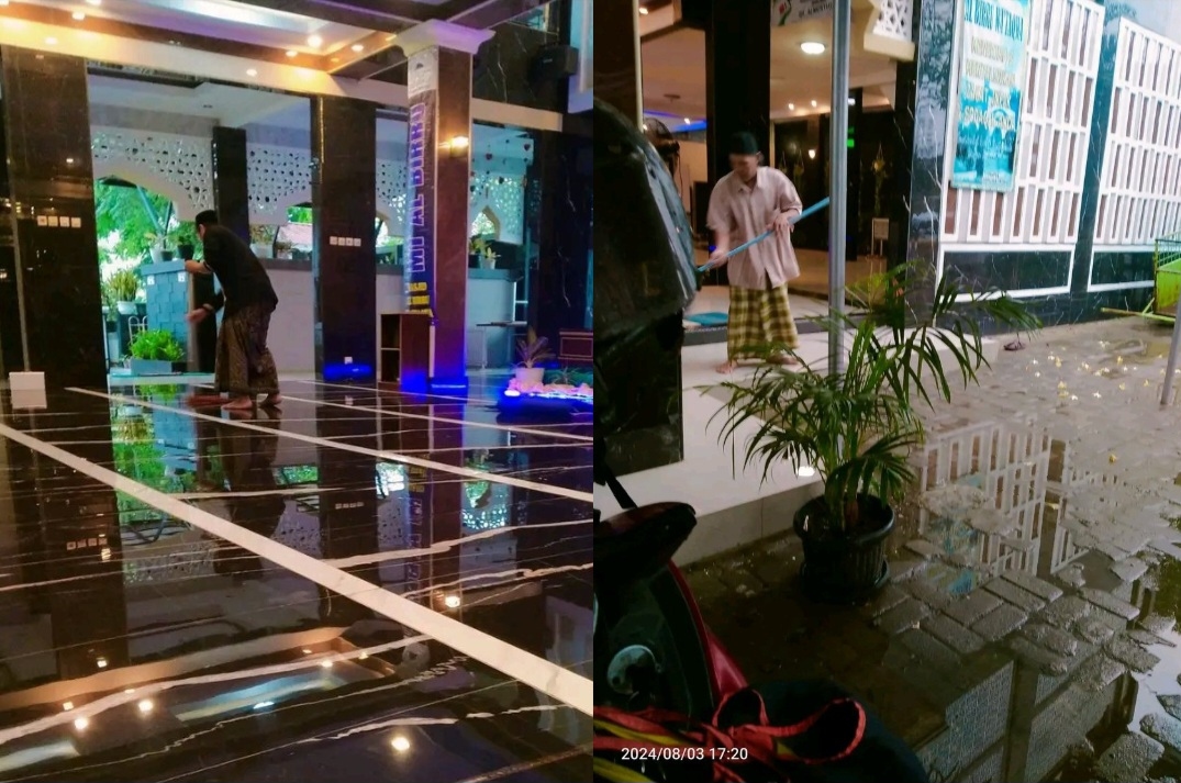 Netizen Curhat Salah Masuk Masjid, Selesai Sholat Marbot Buru-buru Ngepel dan Sikat Kamar Mandi
