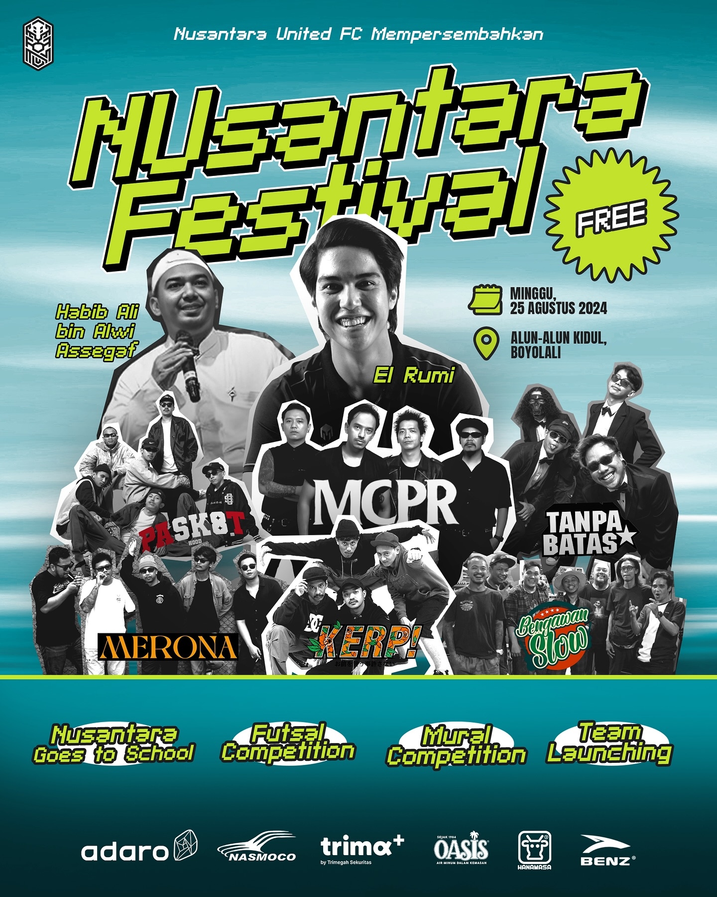 GRATIS! Klub Sepak Bola Nusantara United FC Gelar Festival di Alun-alun Kidul Boyolali, Dihadiri Sejoli El Rumi dan Syifa Hadju, Catat Tanggalnya