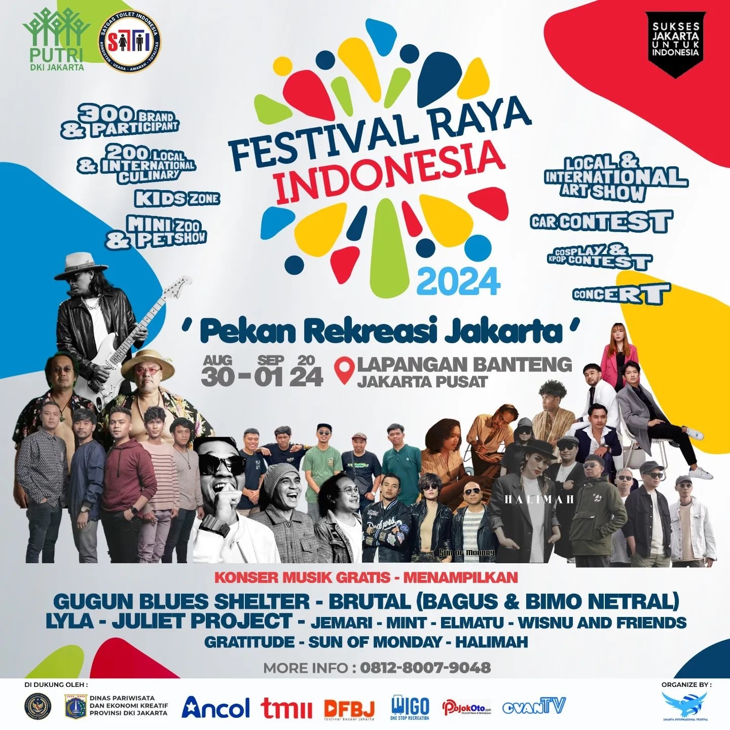 KONSER MUSIK GRATIS! Meriahkan Festival Raya Indonesia 2024 di Lapangan Banteng Akhir Agustus, Ada Juga Festival Kuliner, Kontes Mobil hingga Mini Zoo