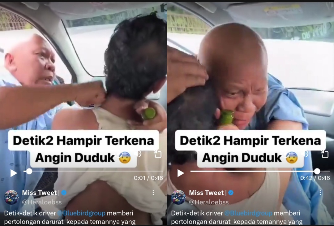 Momen Haru, Driver Bluebird Selamatkan Rekannya yang Hampir Kena Angin Duduk