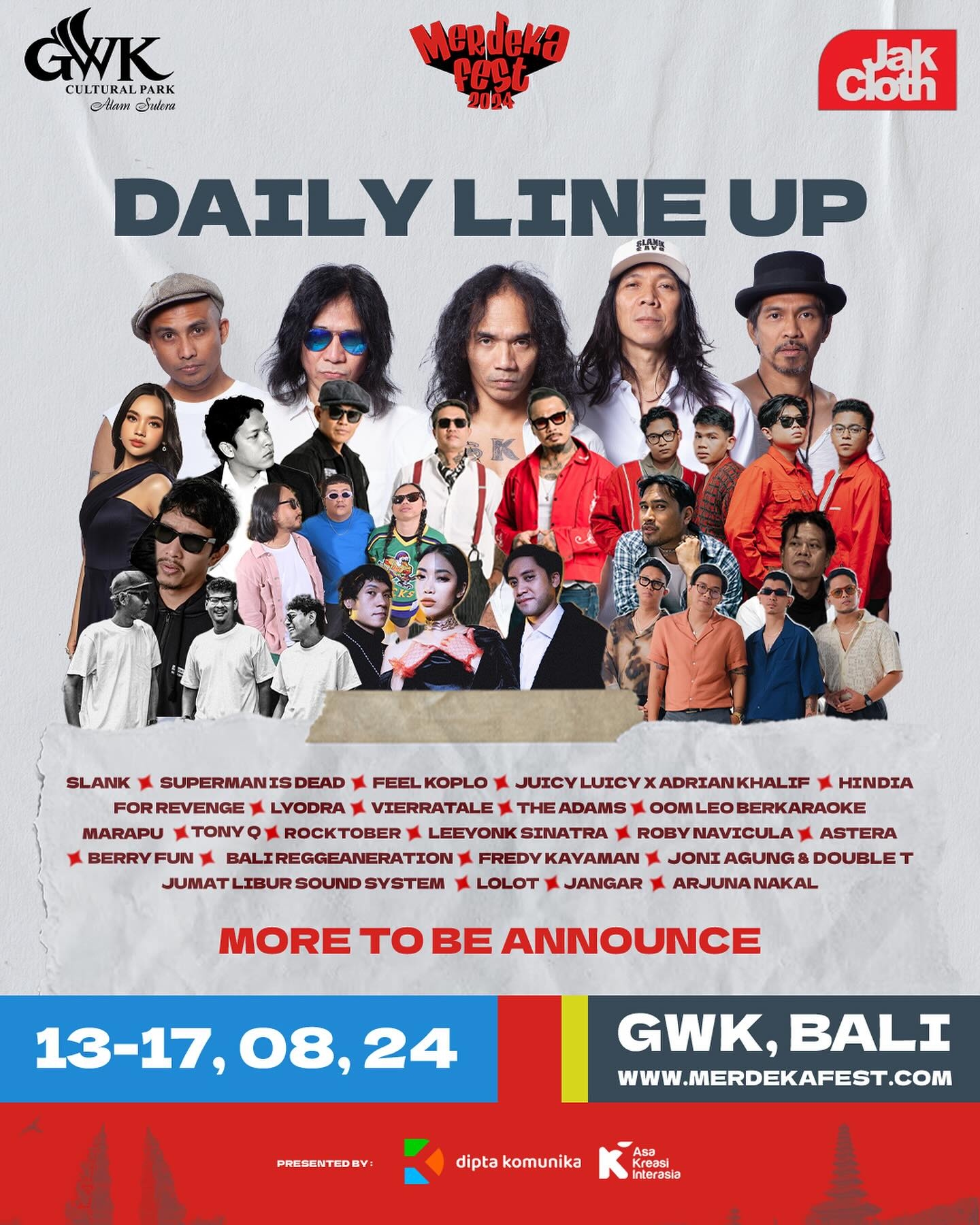 CATAT NIH! Line Up dan Jadwal Manggung Artis di Merdeka Fest 2024, Ada Slank, Feel Koplo hingga Juicy Luicy, Cek Lokasinya di Sini