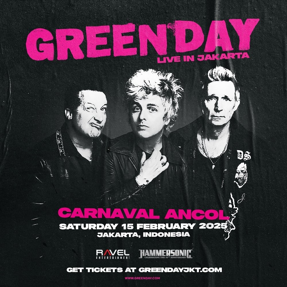 CATAT! Grup Band Legendaris GREEN DAY Bakal Konser di Jakarta Awal Tahun Depan, Penjualan Tiket Dibuka 27 Agustus 2024, Segini Harganya