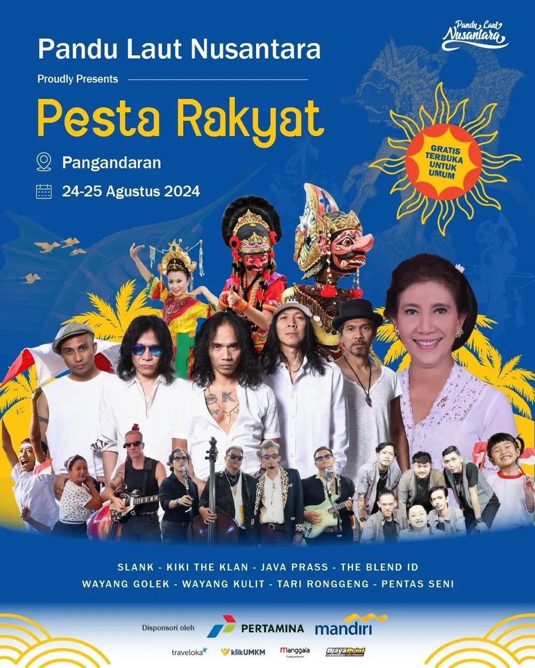 SLANKERS MERAPAT! Konser Gratis Slank Meriahkan Pesta Rakyat Pandu Laut di Pangandaran, Ada Wayang Kulit, Golek hingga Tari Ronggeng, Catat Tanggalnya