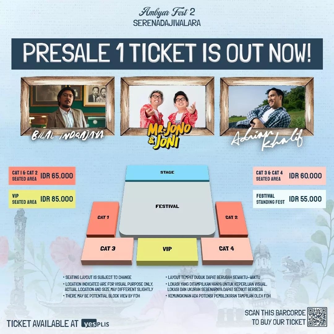 SIMAK! Ambyar Fest Vol 2 di Semarang Menghadirkan Bilal Indrajaya, Andrian Khalif dan Mr Jono & Joni, Harga Tiket Mulai Rp 55.000, Catat Tanggalnya