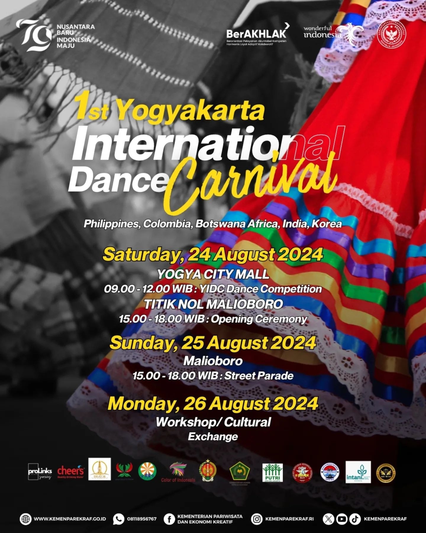GRATIS! YID Carnival 2024 Bakal Meriahkan Kawasan Malioboro Jogjakarta dengan Warna-Warni Budaya dan Seni Tari Mancanegara, Akhir Pekan Ini