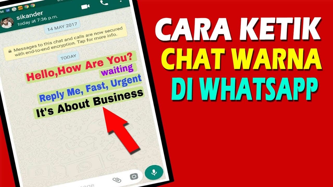 Simpel Banget! Ini Cara Bikin Tulisan Chat Warna Warni di WhatsApp Agar Lebih Menarik