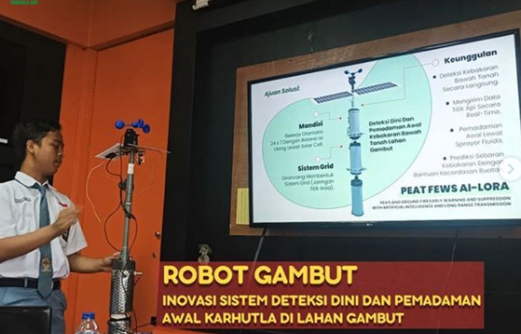 Siswa SMAN 2 Tangsel Ciptakan Robot Pemadam Kebakaran Lahan Gambut, Dilirik Kementerian Lingkungan Hidup