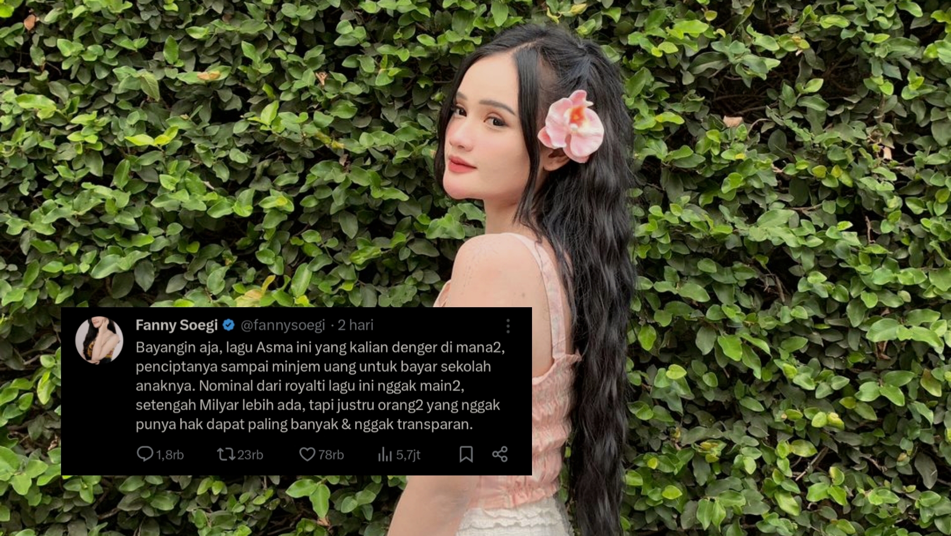 "Band-Band-an Kok Serakah, Nggak Keren Blas" — Fanny Soegi Ungkap Persoalan Royalti Asmalibrasi dan Perlakuan Tidak Adil dari Soegi Bornean