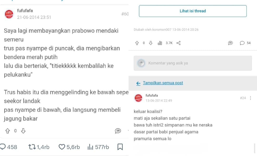 Fufufafa Itu Apa? Kenapa Bisa Viral? Apa Kaitannya Dengan Gibran? Begini Awal Mula Viralnya Akun Kaskus yang Diduga sebagai Pembenci Prabowo Subianto